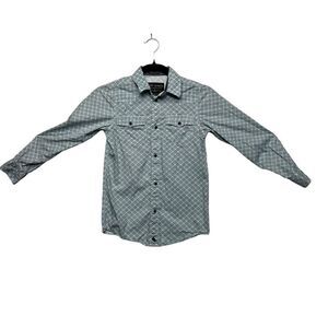 Cody James Woman’s blue/green snap button  slim fit x small